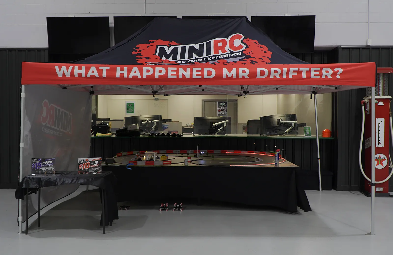 The Mini RC pop-up drift track kiosk
